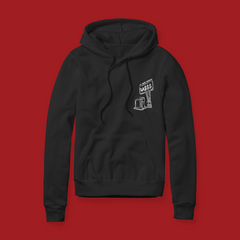 Embroidered Pullover Hoodie - Black