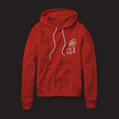 Embroidered Pullover Hoodie - Red